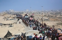 سیل بازگشت فلسطینیان به خانه‌هایشان در غزه (3)