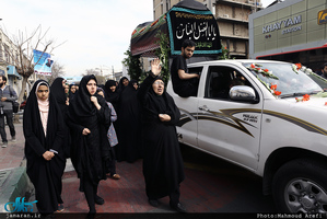 مراسم تشییع و خاکسپاری پیکر مطهر شهید گمنام در حوزه علمیه معیر 