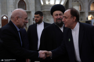 مراسم تجدید میثاق رئیس و نمایندگان مجلس شورای اسلامی با آرمان های امام خمینی (س)