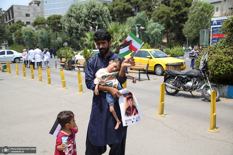 تجمع «از کربلای ایران تا کربلای غزه؛ یادمان شهدای کودک ایران و غزه» در بیمارستان امام خمینی