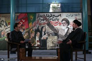 پشت صحنه برنامه تلویزیونی «صف اول» با حضور سید حسن خمینی