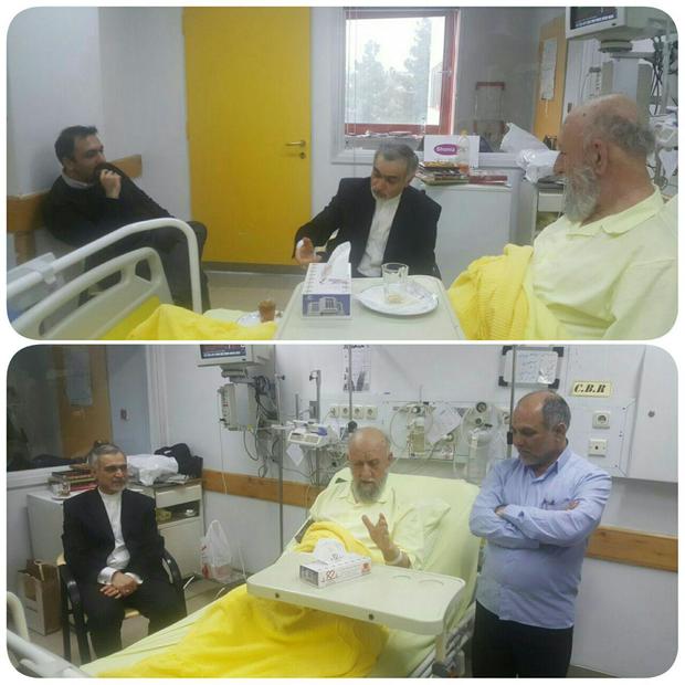 بستری شدن آیت الله نورمفیدی در بیمارستان/ عیادت دستیار ویژه رئیس جمهوری و وزیر اطلاعات