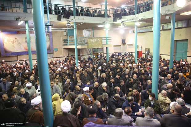 مراسم سالگرد رحلت آیت‌الله موسوی بجنوردی در حسینیه جماران