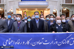 تجدید میثاق وزیر تعاون، کار و رفاه اجتماعی با آرمان های امام خمینی(س)