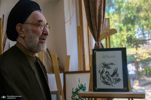 بازدید سید محمد خاتمی از باغ دولت آباد یزد