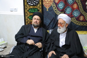 عزاداری شهادت حضرت فاطمه (س) در بیت آیت الله دوستی زنجانی‎