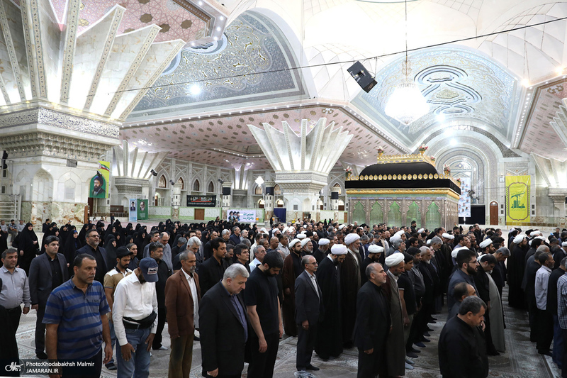 مراسم تشییع و تدفین همسر آیت الله موسوی بجنوردی (ره) در حرم امام خمینی (س)-2