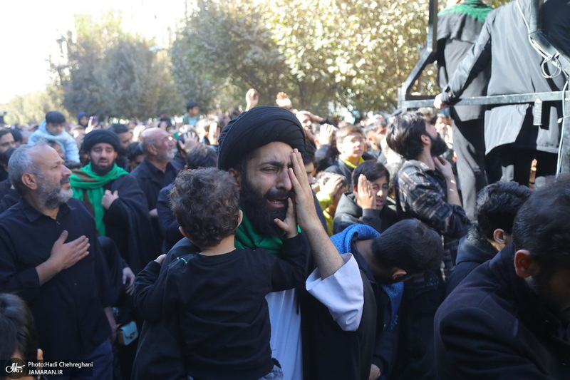 دسته عزاداری روز شهادت حضرت زهرا (س) با حضور آیت الله العظمی وحید خراسانی