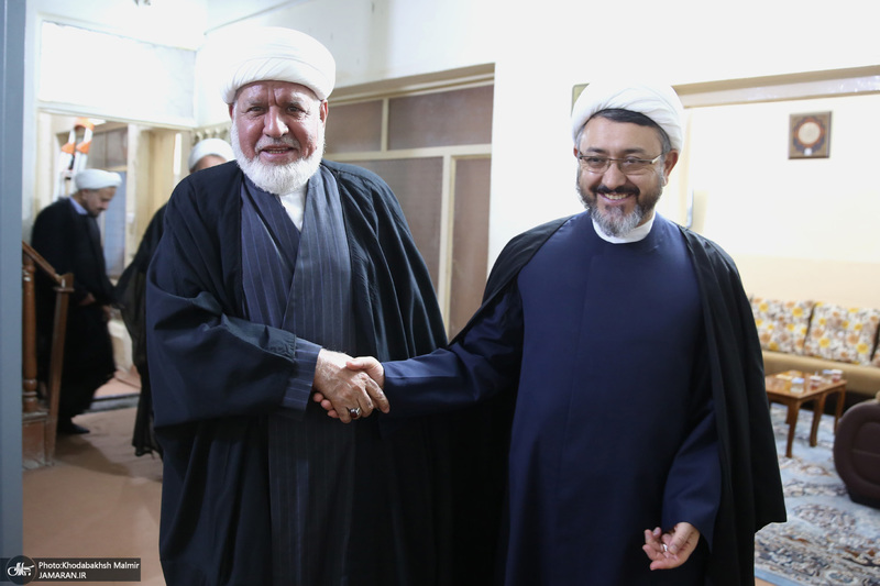 دیدار علی کمساری با شیخ ابوخوله رئیس مدرسه امام خمینی و علوم اسلامی در نجف اشرف