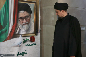 حضور سید حسن خمینی در منزل حجت الاسلام و المسلمین شهید خطیب