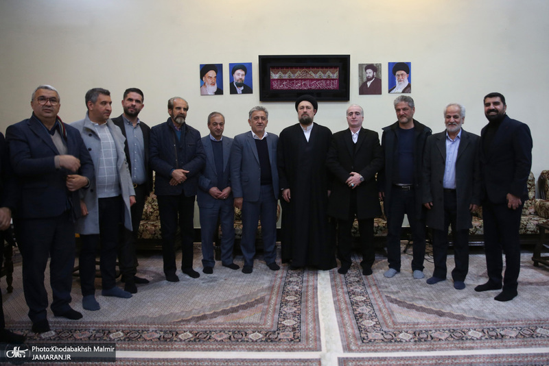 دیدار  رئیس و جمعی از اعضای اتاق اصناف تهران‌ با سید حسن خمینی