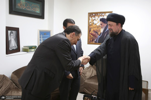 دیدار مدیرعامل بانک ملی ایران ابوالفضل نجارزاده و اعضای هیئت عامل با سید حسن خمینی