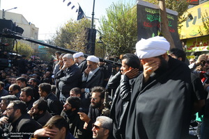 دسته عزاداری روز شهادت حضرت زهرا (س) با حضور آیت الله العظمی وحید خراسانی