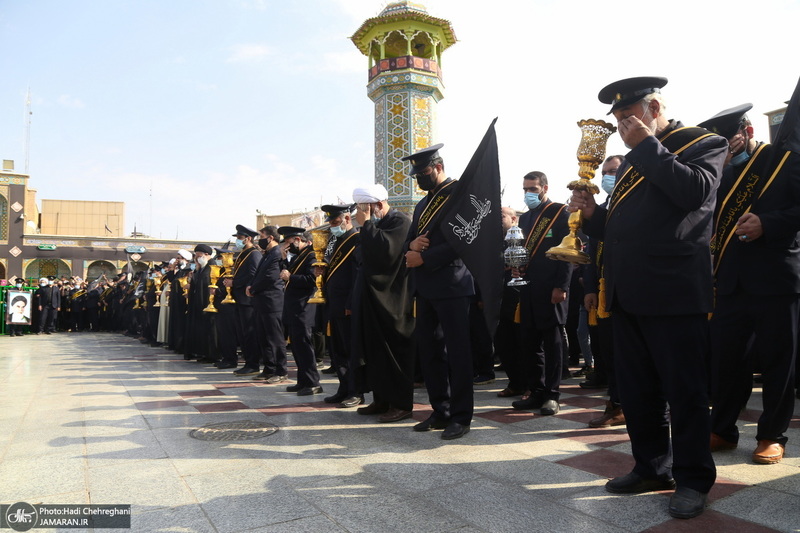 عزاداری خادمین حرم کریمه اهل بیت در روز شهادت امام رضا(ع)