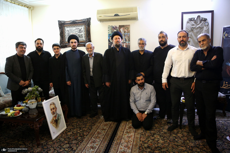 حضور آیت الله سید حسن خمینی در منزل شهید سرلشگر سید عبدالرحیم موسوی