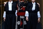  سه بازیگر کودکِ «زیر درخت گردو» با لباس‌های کُردی/ عکس