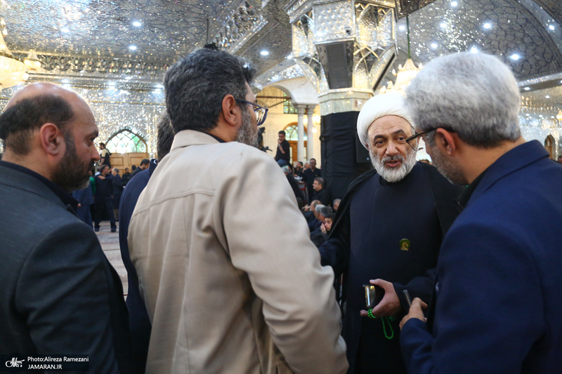 مراسم خاکسپاری شهید حسین امیرعبداللهیان در حرم حضرت عبدالعظیم حسنی (ع)