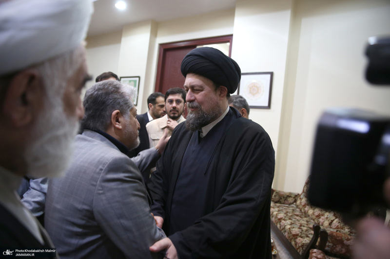 دیدار رئیس دانشگاه آزاد اسلامی و جمعی از معاونین با سید حسن خمینی