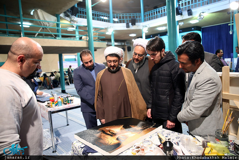 بازدید سید حسن خمینی از کارگاه هنری "یار و یادگار" در حسینیه جماران