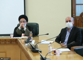 نشست هم اندیشی جهانگیری با جمعی از علما و روحانیون