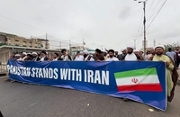 راهپیمایی مردم کراچی پاکستان در همبستگی با ایران (1)
