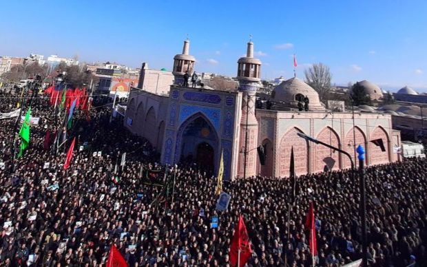 تجمع بزرگ مردم اردبیل در بزرگداشت شهادت سردار قاسم سلیمانی