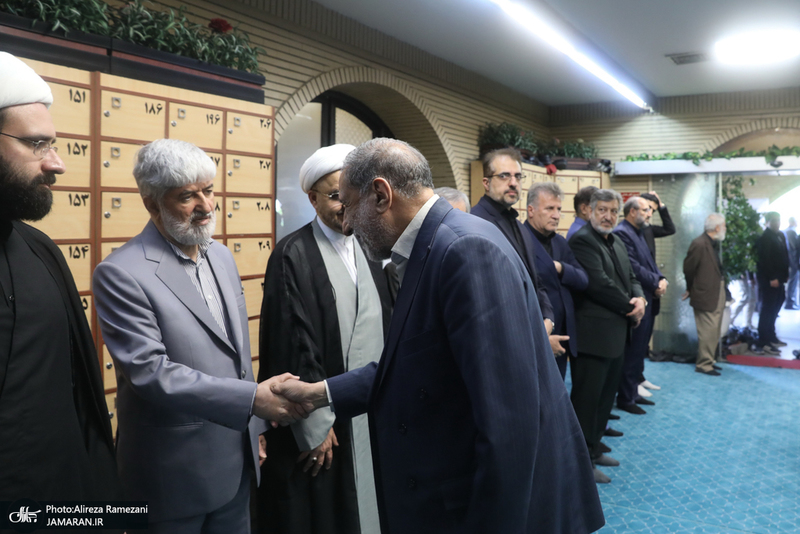 مراسم گرامیداشت شهید علی لاریجانی در مسجد بلال صدا و سیما
