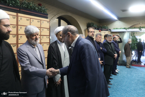 مراسم گرامیداشت شهید علی لاریجانی در مسجد بلال صدا و سیما
