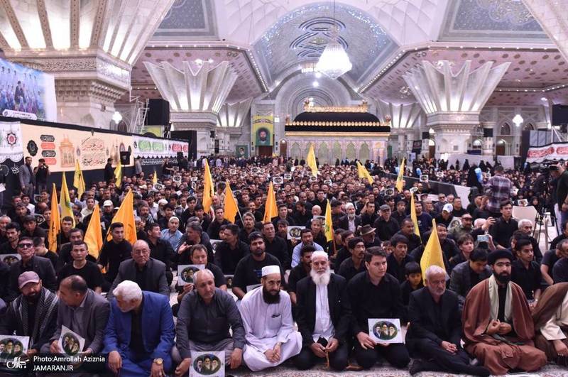 مراسم بیعت مهاجرین افغانستانی با مقام معظم رهبری و سوگواره قائد شهید و گرامیداشت علامه فیاض در حرم امام خمینی (س)