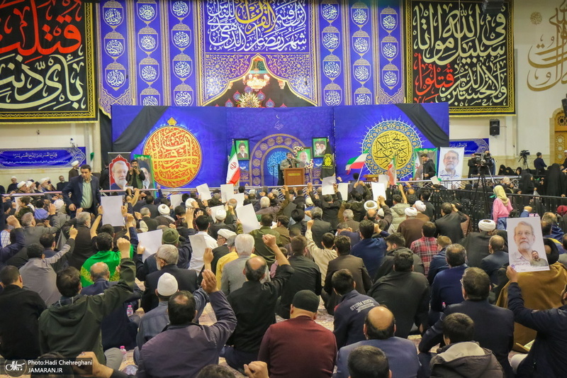 مراسم بزرگداشت شهید علی لاریجانی در حرم حضرت معصومه (س)