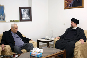 دیدار صلاح زواوی سفیر سابق فلسطین با سید حسن خمینی