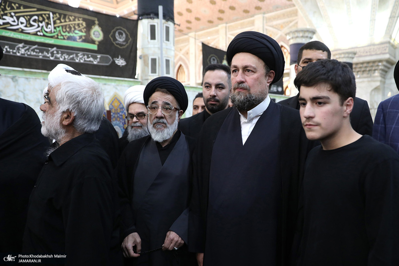 مراسم تشییع و تدفین همسر آیت الله موسوی بجنوردی (ره) در حرم امام خمینی (س)-2