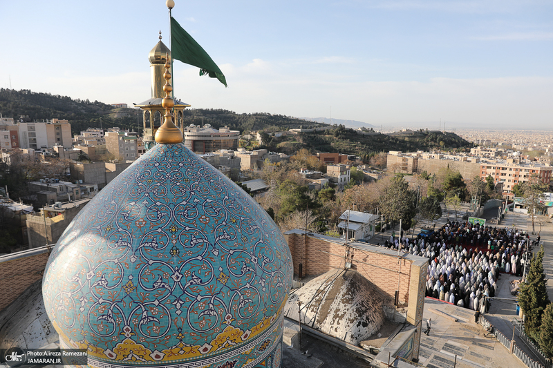 مراسم اقامه تماز عید سعید فطر دز امام زاده پنج تن