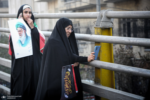 مراسم تشییع پیکرهای مطهر 100 شهید گمنام در تهران-4