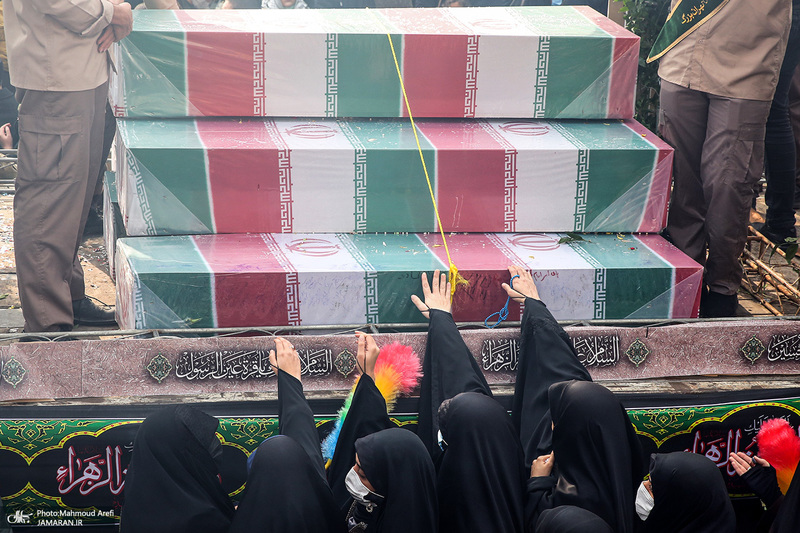 مراسم تشییع 200 شهید گمنام دفاع مقدس در تهران -2