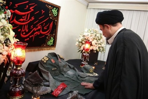 Seyyed Hassan Khomeini visits Martyr General Salami’s residence