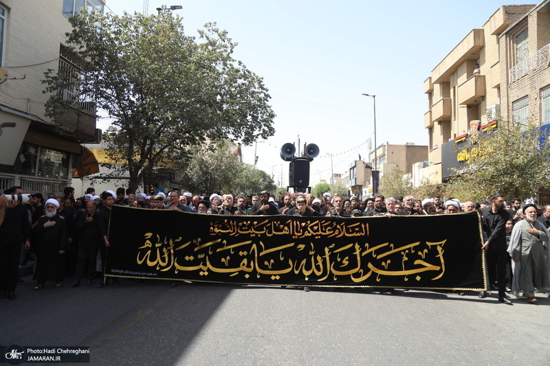 دسته عزاداری شهادت امام عسکری (ع) با حضور آیت‌الله العظمی وحید خراسانی