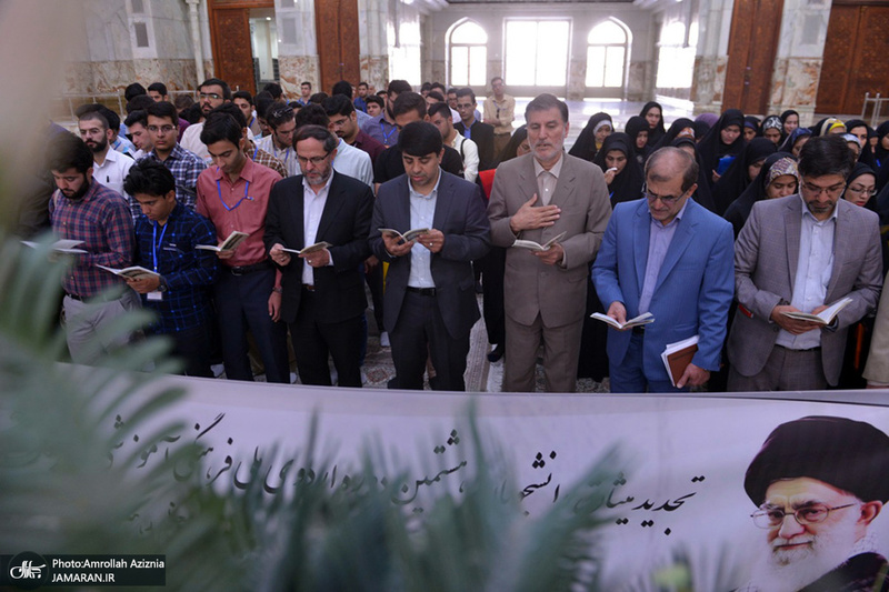 تجدید میثاق دانشجویان هشتمین دوره اردوی ملی طریق جاوید با آرمان های امام خمینی(س)