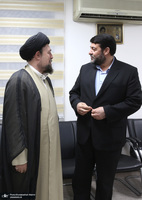 دیداری رئیس امداد و نجات حزب الله لبنان با سید حسن خمینی