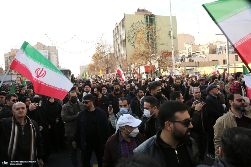 حضور سید حسن خمینی در اجتماع بزرگ مردم تهران