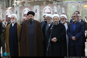 تجدید میثاق رئیس قوه قضائیه و مسئولان عالی قضایی با آرمان‌های امام خمینی(س) 