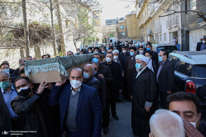 مراسم تشییع همسر آیت الله ری شهری با حضور سید حسن خمینی