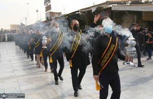 عزاداری خادمین حرم کریمه اهل بیت در روز شهادت امام رضا(ع)