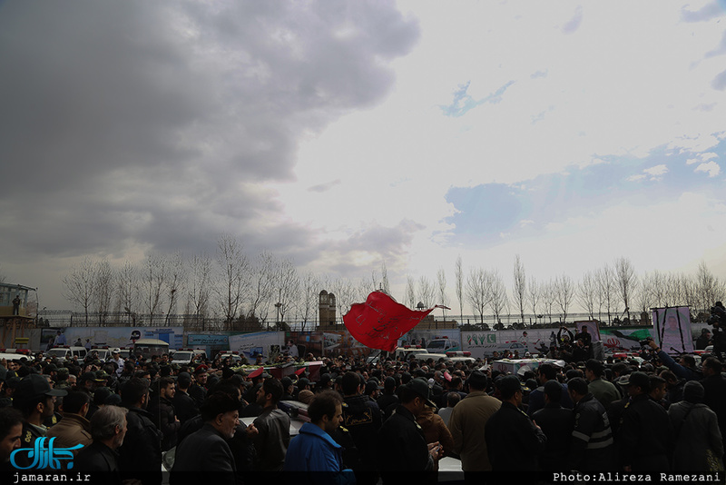 مراسم تشییع پیکر سه شهید نیروی انتظامی