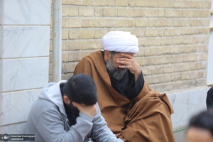 دسته عزاداری شهادت حضرت علی (ع) با حضور آیت‌الله العظمی وحید خراسانی