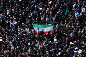 تشییع باشکوه پیکر رئیس جمهوری و یارانش در تهران- 5