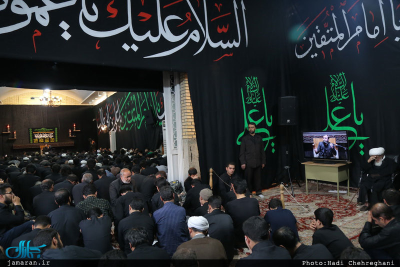دسته عزای شهادت امیرالمؤمنین علی(ع) با حضور آیت الله العظمی وحید خراسانی