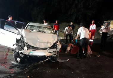 انحراف خودرو در بروجن 2 کشته برجا گذاشت