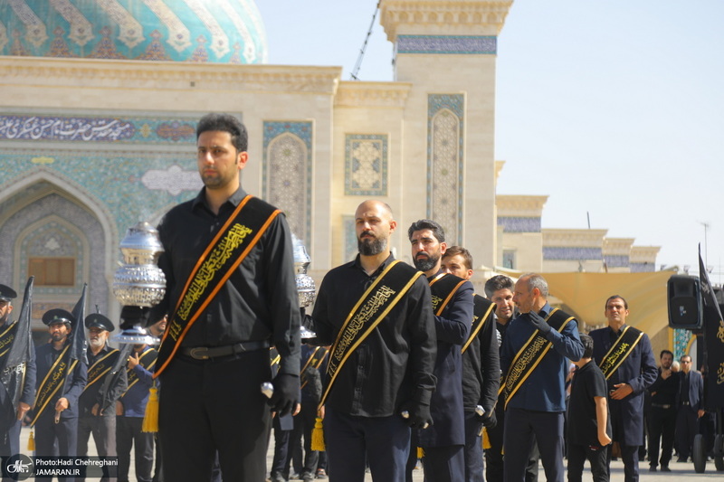 دسته عزاداری خادمین حرم حضرت معصومه (س) در روز شهادت امام رضا (ع)