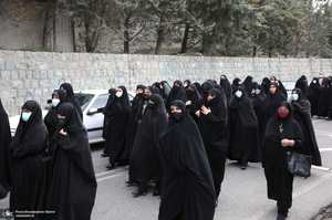 مراسم تشییع پیکر آیت الله ری شهری (ره) از حسینیه کوثر (س)